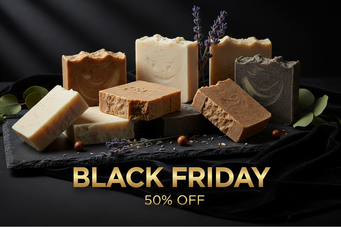 black Friday 50% off with soaps